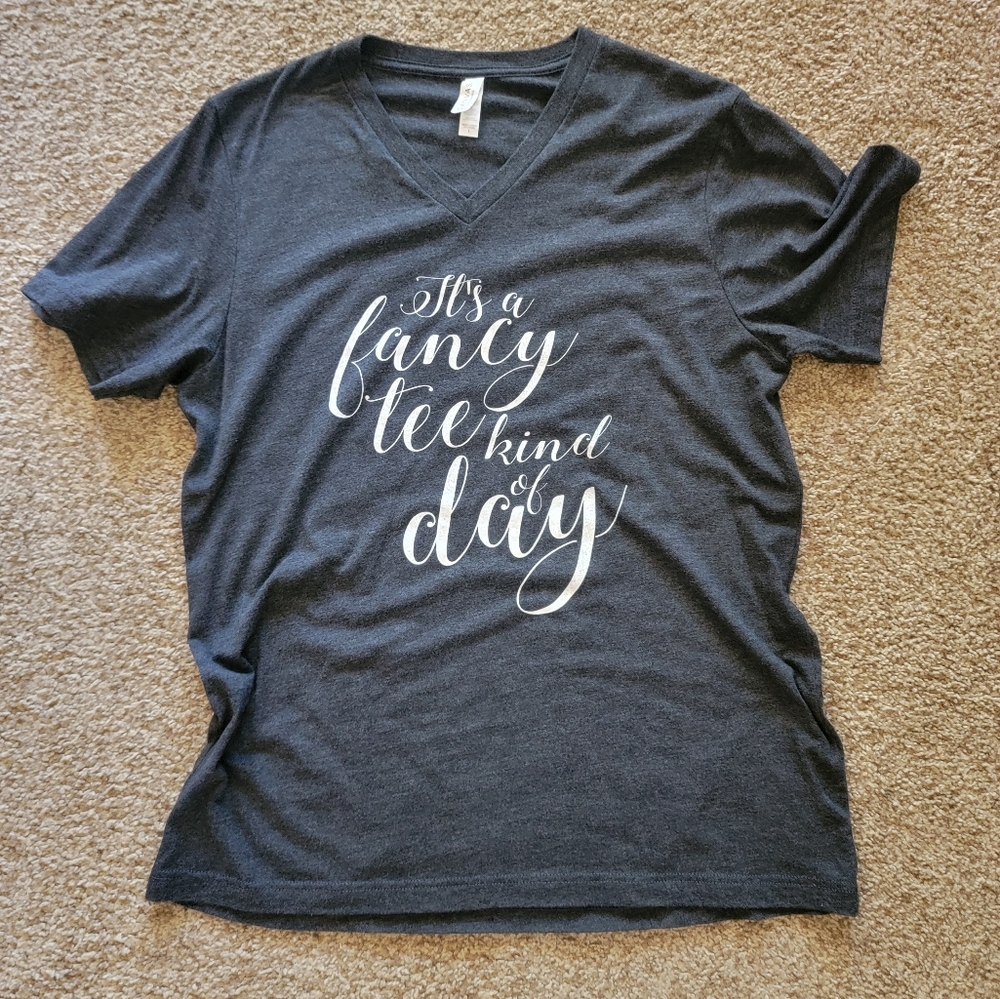 🎈2for$10🎈  Black, Bella Canvas, v-neck tee. Fancy tee kind of day.